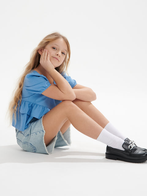 Sinsay Baby Girl's Light Blue Denim Short   |Sinsay  in Lebanon