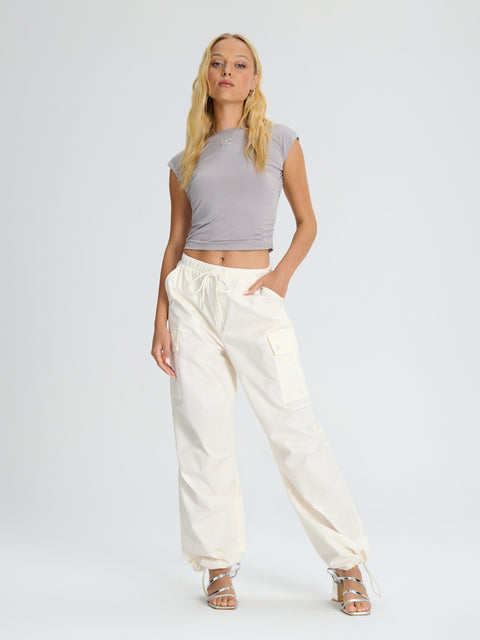Sinsay Women's Light Grey Crop Top  | Sinsay in Lebanon