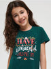 Sinsay Girl's Green Printed T-Shirt | Sinsay In Lebanon
