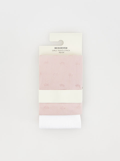 Reserved Girl's Multicolor Tights 40 DEN 2 Pack | Reserved In Lebanon