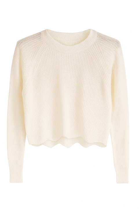 Zabaione Women's White Knitted Sweater | Zabaione In Lebanon