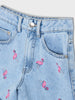 Sinsay Girl's Light Blue Denim Printed Shorts | Sinsay In Lebanon