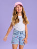 Sinsay Girl's Light Blue Denim Printed Shorts | Sinsay In Lebanon