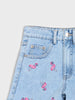 Sinsay Girl's Light Blue Denim Printed Shorts | Sinsay In Lebanon