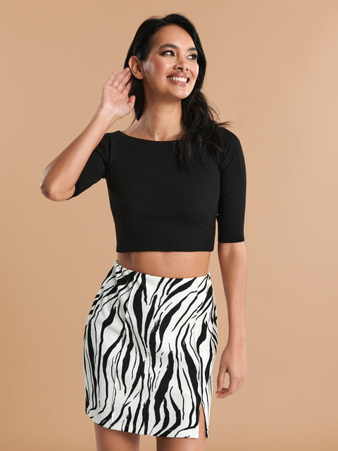 Sinsay Women's Black Decorative Neckline 3/4 Sleeve Blouse|Sinsay In Lebanon