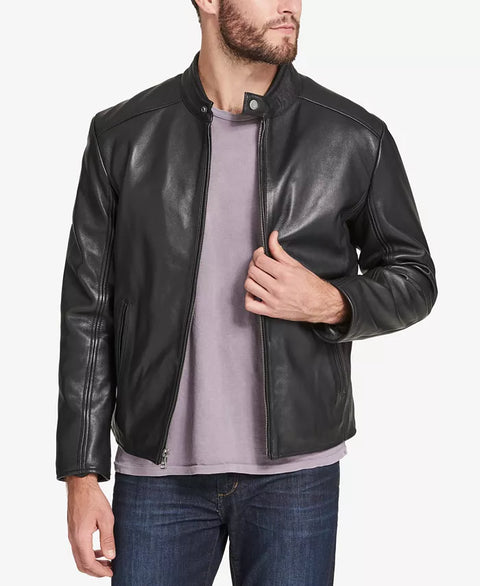 Marc New York Men's Black Leather Moto Jacket | Marc New York In Lebanon