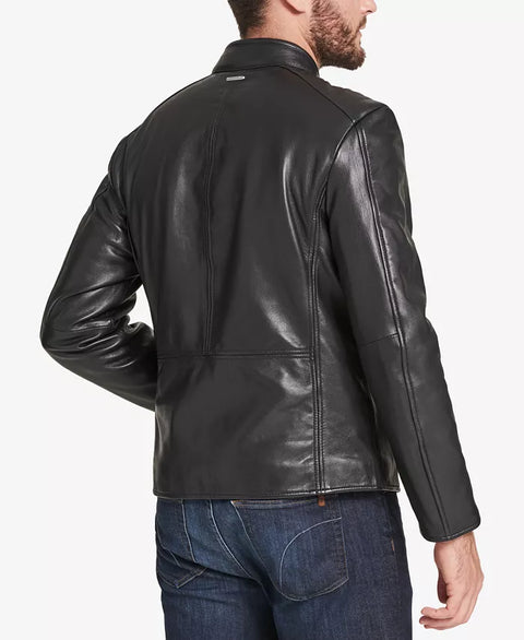 Marc New York Men's Black Leather Moto Jacket | Marc New York In Lebanon