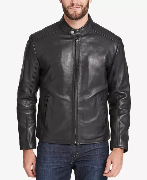 Marc New York Men's Black Leather Moto Jacket | Marc New York In Lebanon