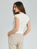 Sinsay Women's Off White Short-Sleeve T-Shirt | Sinsay In Lebanon