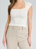 Sinsay Women's Off White Short-Sleeve T-Shirt | Sinsay In Lebanon