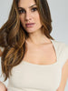 Sinsay Women's Beige Short Sleeve T-Shirt | Sinsay In Lebanon