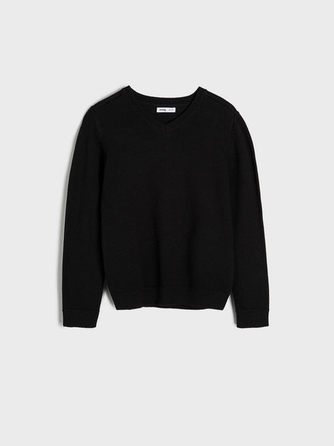 Sinsay Boy's Black Long Sleeve Knitted Sweatshirt |Sinsay In Lebanon