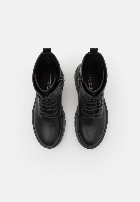 Madden Girl  Women's Black Leather Platform Ankle Boots | Madden Girl  in Leabnon