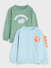 Sinsay Baby Boys’ Green & Blue Roarsome Dino  2-Pack Sweatshirt | Sinsay in Lebanon