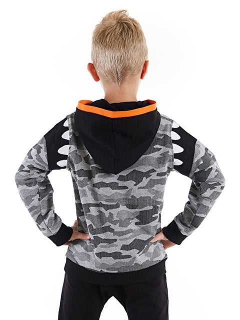 Mushi Boy's Black & Gray Camo Hoodie | Mushi In Lebanon