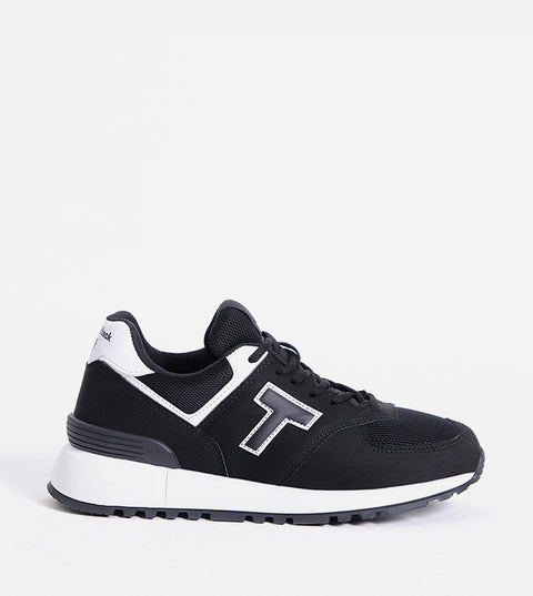Tonny Black Women's Black Non-Slip EVA Sole Lace-Up Sneakers | Tonny Black In Lebanon