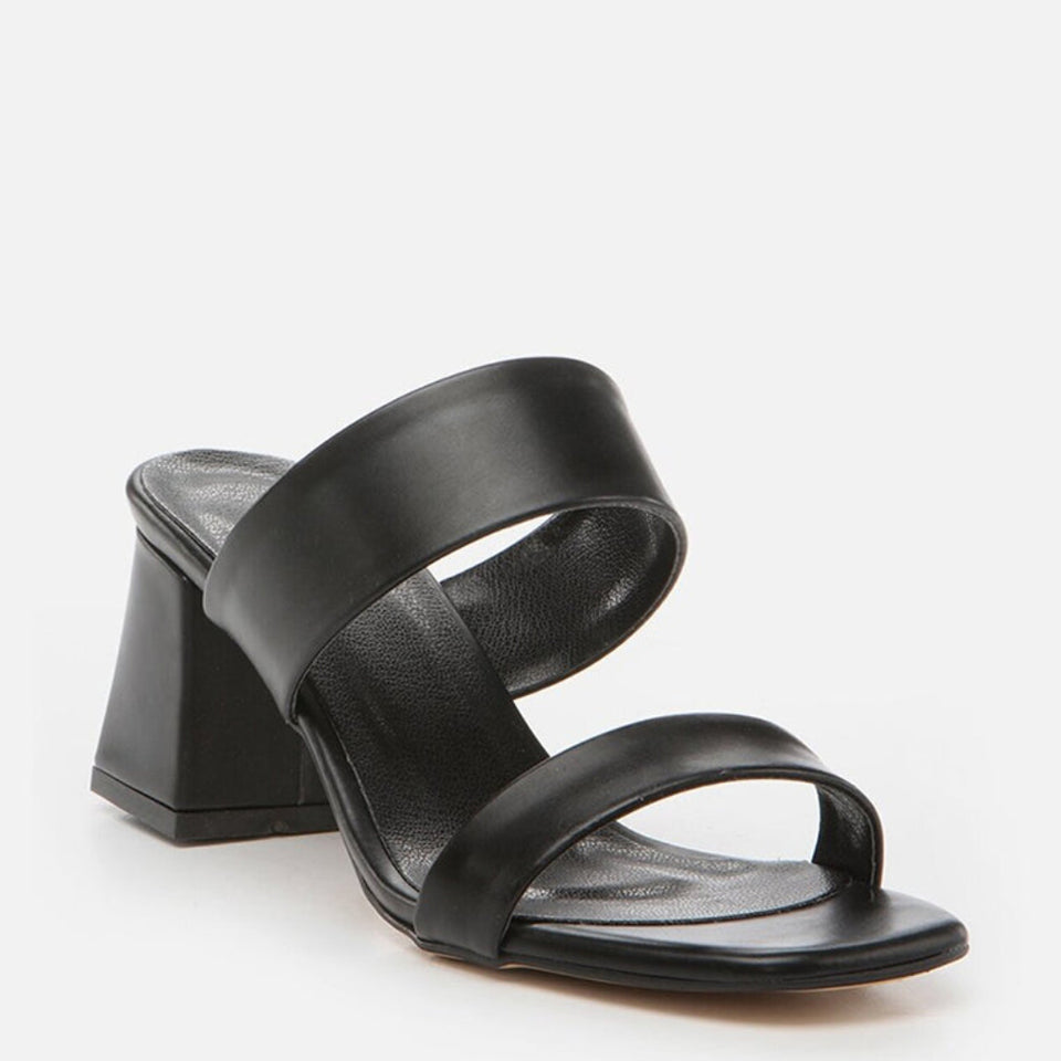Yaya by Hotiç Women's Black Open Toe Heeled Sandals