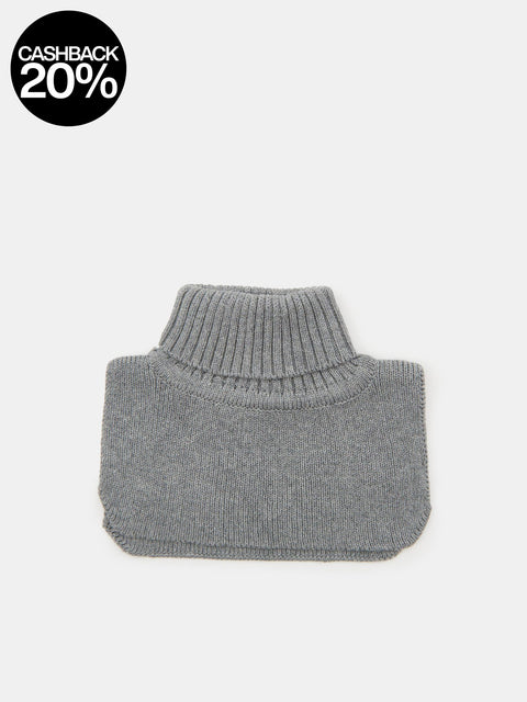 Folded gray sweater on a white background