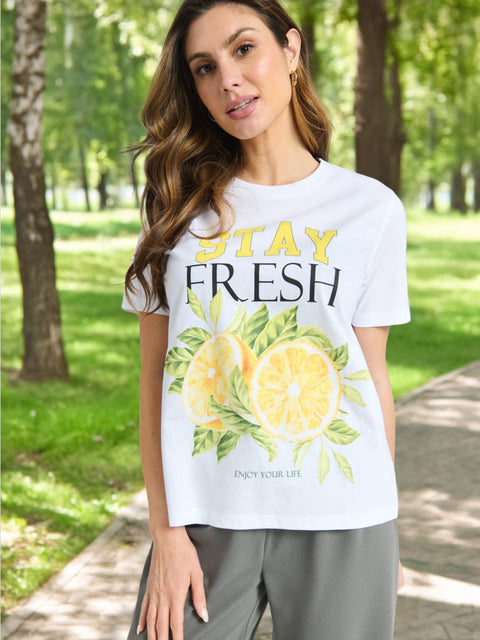 Sinsay Women's White With Front Decorative Print T-Shirt | Sinsay In Lebanon