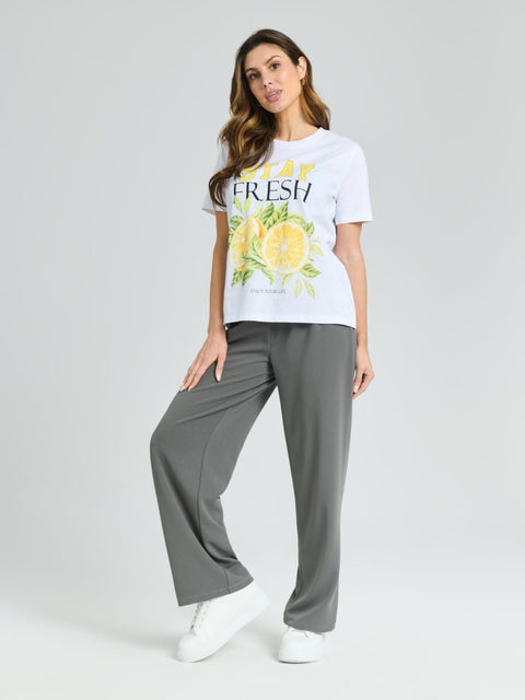 Sinsay Women's White With Front Decorative Print T-Shirt | Sinsay In Lebanon