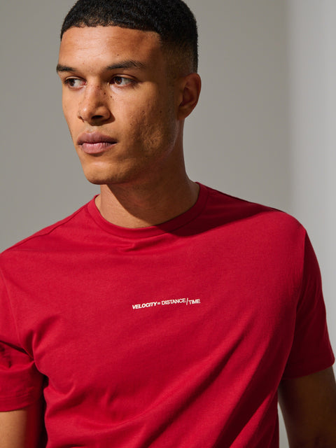 Sinsay Men's Red With a Small Inscription In The Middle  T-Shirt   |Sinsay  in Lebanon