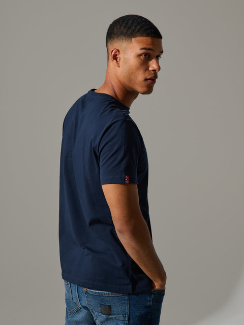 Sinsay Men's Navy Printed Regular Crew Neck T-Shirt|Sinsay In Lebanon
