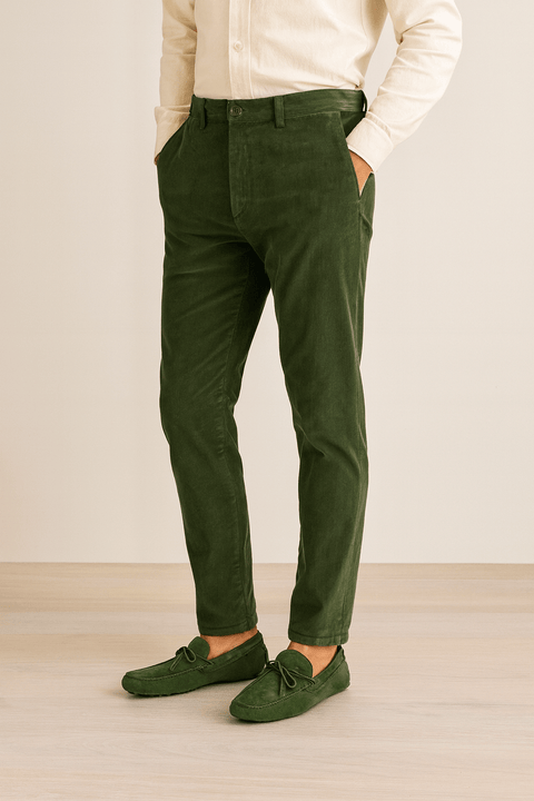 ACBC Men's Dark Green Driver Suede Casual Shoes | ACBC In Lebanon