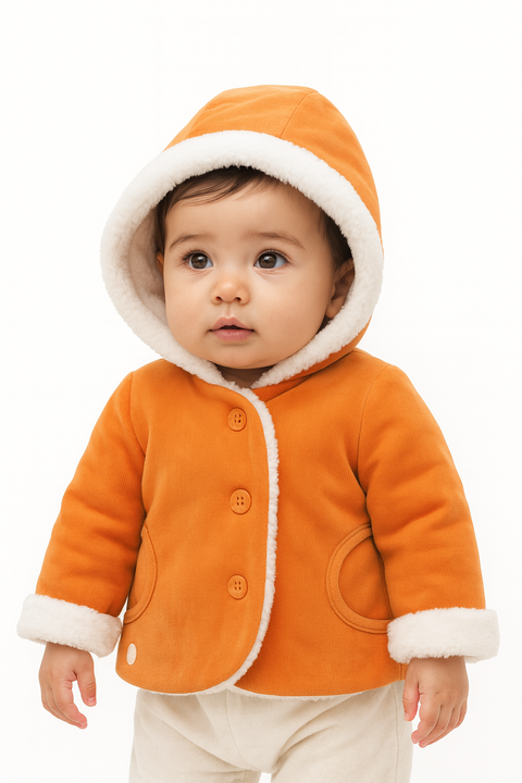 Boboli Baby Girl's Orange Buttoned Jacket | Boboli in Lebanon
