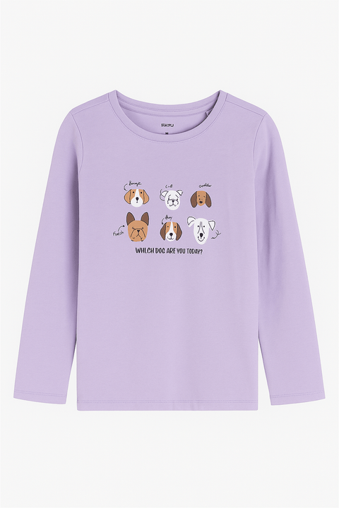 Sinsay Girl's Purple Long-Sleeve Blouse