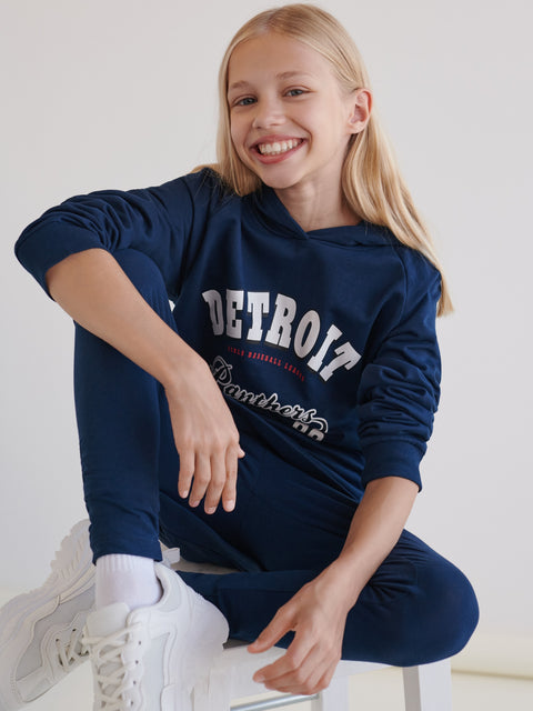 Sinsay Girl's Navy Blue Set Of Dress And Leggings | Sinsay In Lebanon