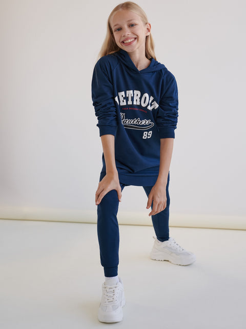 Sinsay Girl's Navy Blue Set Of Dress And Leggings | Sinsay In Lebanon