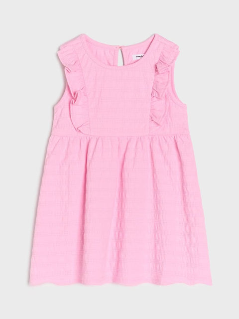 Sinsay Baby Girl's Pink Metallic Thread Sleveless Mini Dress | Sinsay In Lebanon