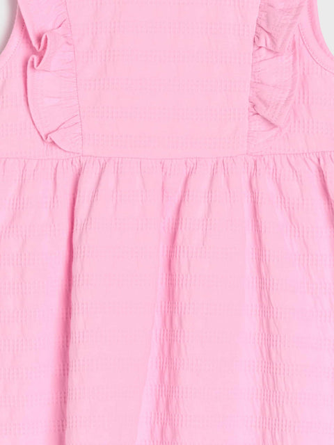 Sinsay Baby Girl's Pink Metallic Thread Sleveless Mini Dress | Sinsay In Lebanon