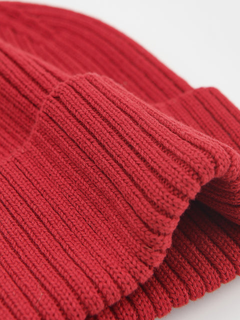 Reserved Girl's Red Ribbed Beanie | Reserved In Lebanon