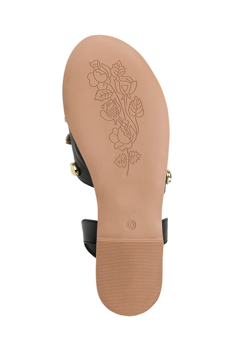 Steve Madden Women's Black Leather Elvy Sandal |Steve Madden In Lebanon