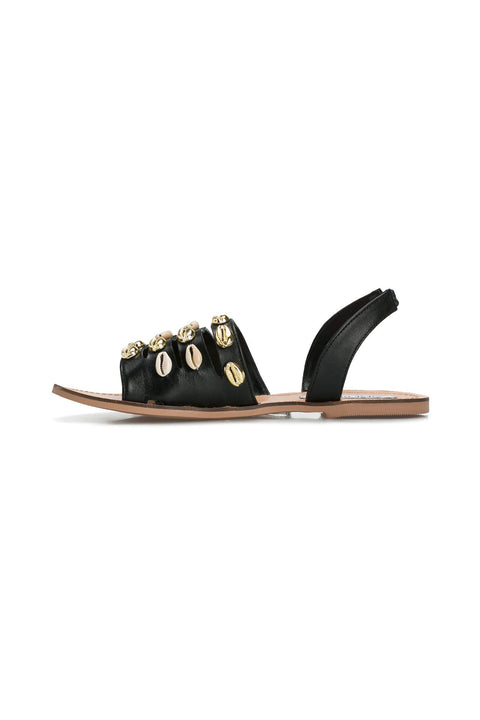 Steve Madden Women's Black Leather Elvy Sandal |Steve Madden In Lebanon