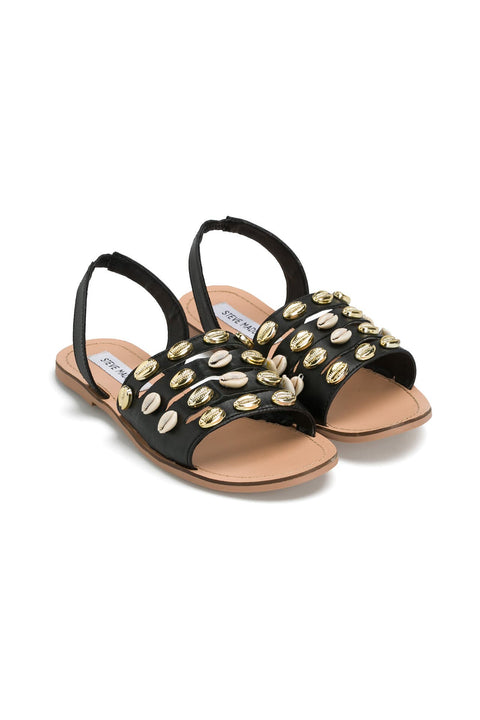 Steve Madden Women's Black Leather Elvy Sandal |Steve Madden In Lebanon