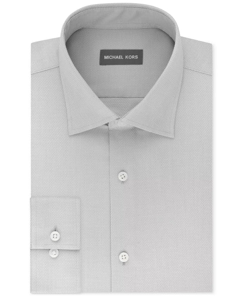Michael Kors Men's Gray Regular Fit Comfort Stretch Dress Shirt | Michael Kors in Lebanon