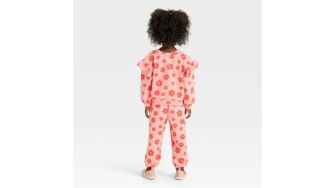 Cat & Jack Girl's Peach French Terry 2pc Pajama Set  | Cat & Jack in Lebanon
