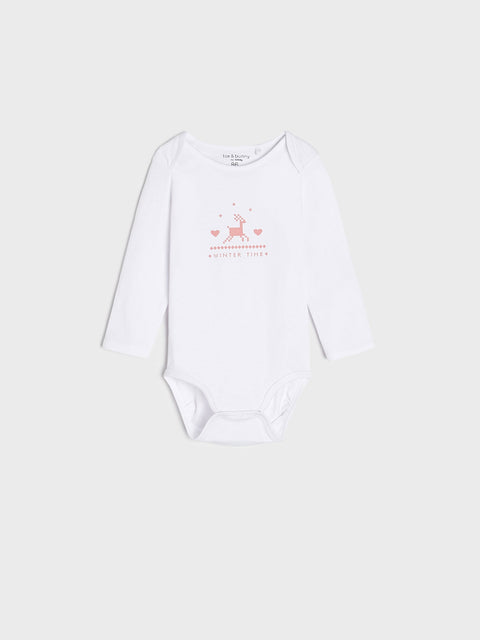 Sinsay Baby Girl's Dusty Rose Bodysuits 2 Pack | Sinsay In Lebanon