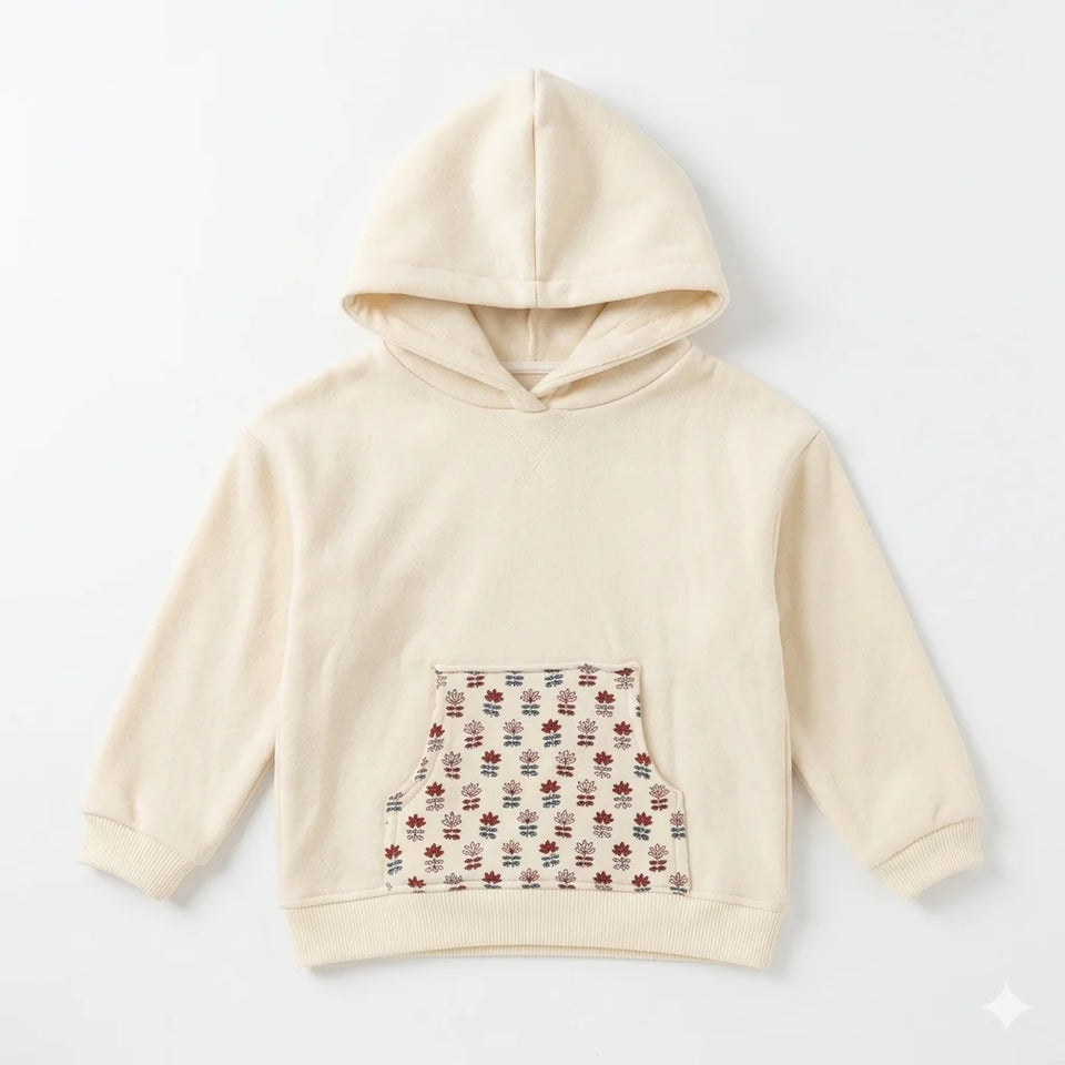 Zara Baby Girl's Off White Floral Pocket Pullover Hoodies | Zara In Lebanon
