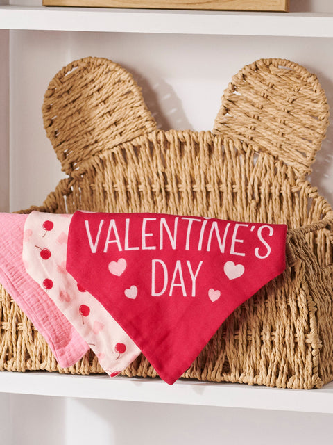 Sinsay Baby Girls's Multicolor Valentine’s Bandana Bib 3-Pack | Sinsay in Lebanon