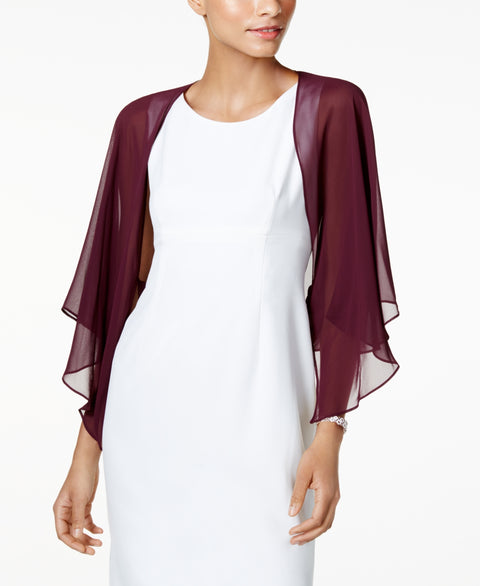 SL Fashions Women's  Plum Sheer Capelet Shawl  |SL Fashions In Lebanon