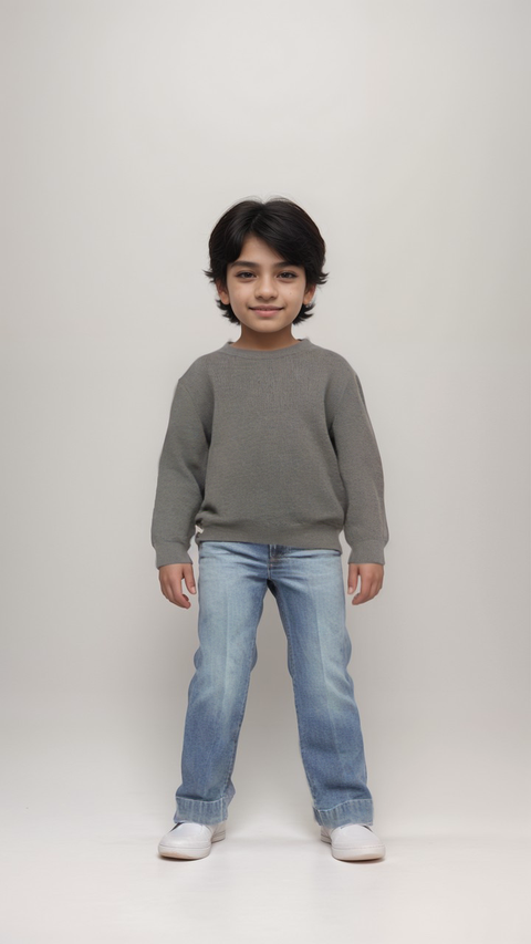Terranova Boy's Grey Long-Sleeve Blouse| Terranova In Lebanon