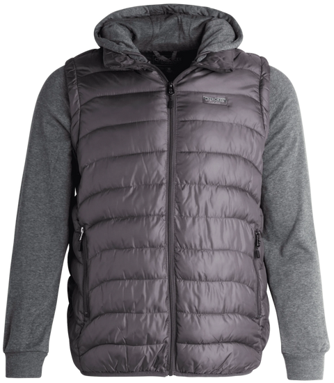 Cherokee Men’s Grey Lightweight Quilted Puffer Hooded Jackets | Cherokee In Lebanon
