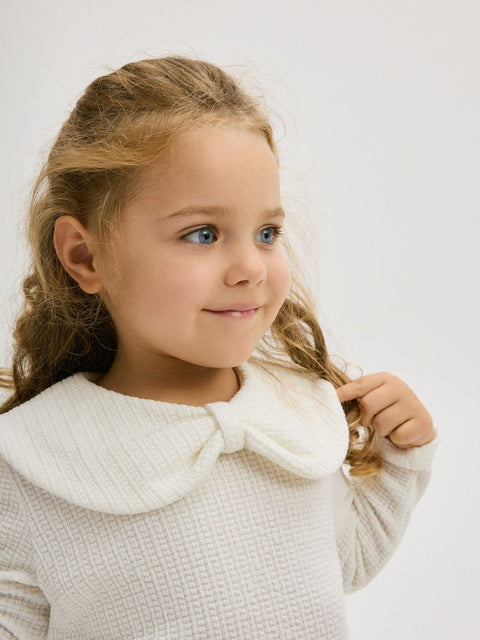 Reserved Girl's White Long Sleeve Ruffle Blouse |Reserved In Lebanon