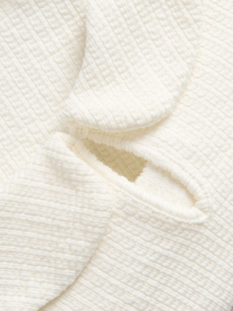 Reserved Girl's White Long Sleeve Ruffle Blouse |Reserved In Lebanon