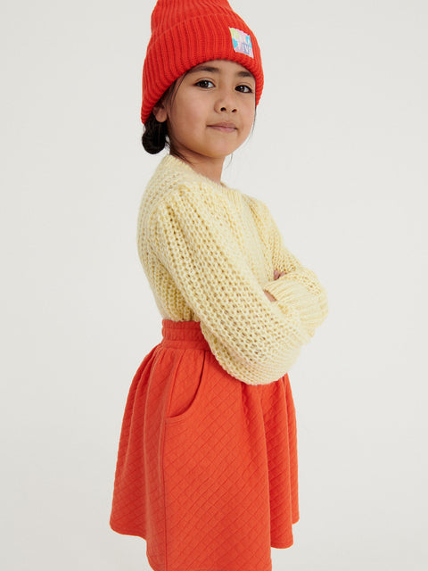 Reserved Girl's Orange Knitted Skirt With Pockets | Reserved In Lebanon