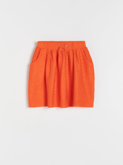 Reserved Girl's Orange Knitted Skirt With Pockets | Reserved In Lebanon