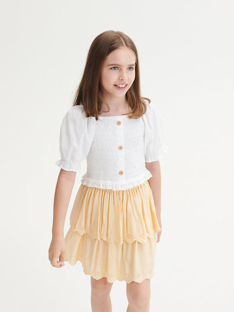 Reserved Girl's Beige Skirt With Ruffles | Reserved In Lebanon
